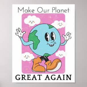 Save the Planet Recyclen Dag van de Aarde Poster