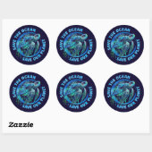 Save The Planet Ronde Sticker (Vel)