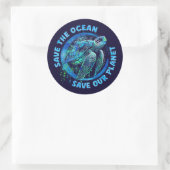 Save The Planet Ronde Sticker (Tas)