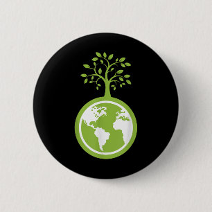 Save the Planet - Save the Earth Milieuprogramma Ronde Button 5,7 Cm