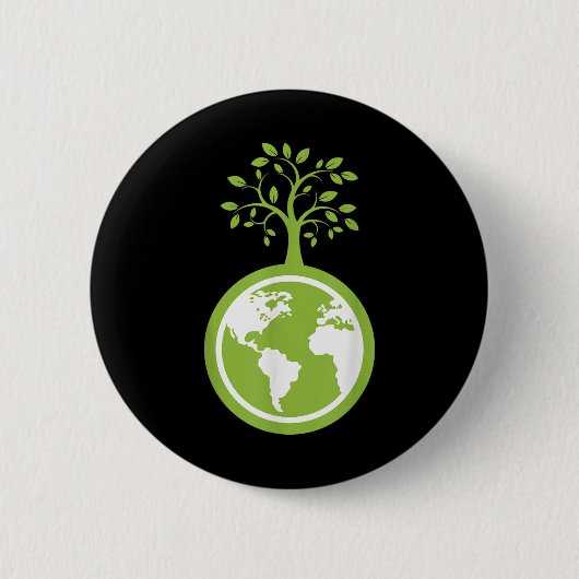 Save the Planet - Save the Earth Milieuprogramma Ronde Button 5,7 Cm (Voorkant)