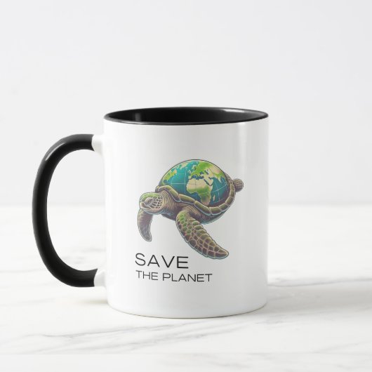 Save the Planet – Sea Turtle Earth Editie Mok (Links)
