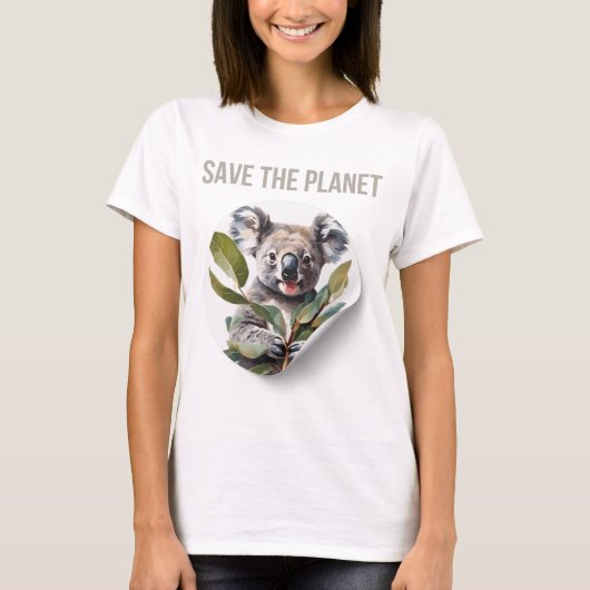 Save the Planet: Wear Your Love for Koalas! T-shirt (Voorkant)