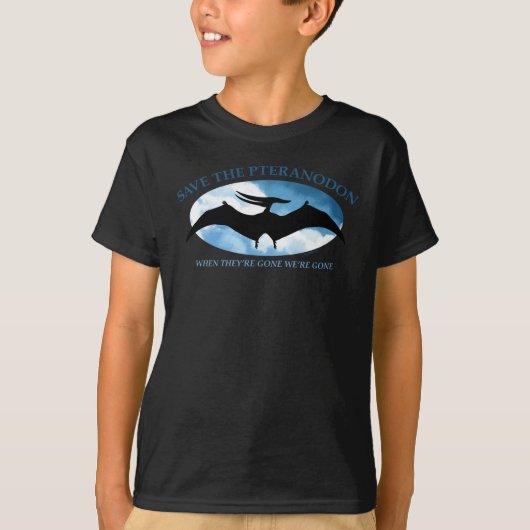 SAVE THE PTERANODON beroemd gemaakt door Jeff Will T-shirt (Voorkant)