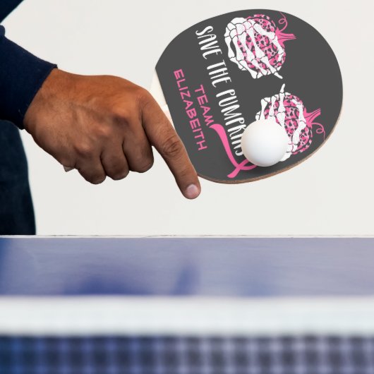 Save the Pumpkins Borstkanker bewustzijn Tafeltennisbatje (Insitu)