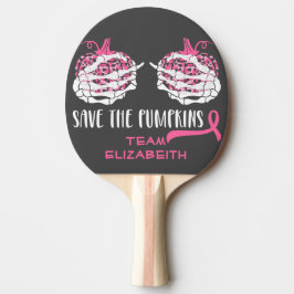 Save the Pumpkins Borstkanker bewustzijn Tafeltennisbatje