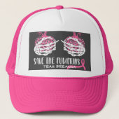 Save the Pumpkins Borstkanker bewustzijn Trucker Pet (Voorkant)