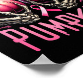 Save the Pumpkins Skelet Halloween borstkanker Poster (Hoek)