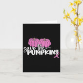 Save the Pumpkins Vrouwen Borstkanker Bewustzijn P Kaart (Gele Bloem)