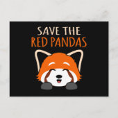 Save The Red Pandas Cute Pet Animal Panda Lover Gr Aankondigingskaart (Voorkant)
