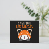Save The Red Pandas Cute Pet Animal Panda Lover Gr Aankondigingskaart (Staand voorkant)
