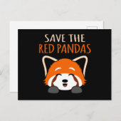 Save The Red Pandas Cute Pet Animal Panda Lover Gr Uitnodiging Briefkaart (Voorkant / Achterkant)