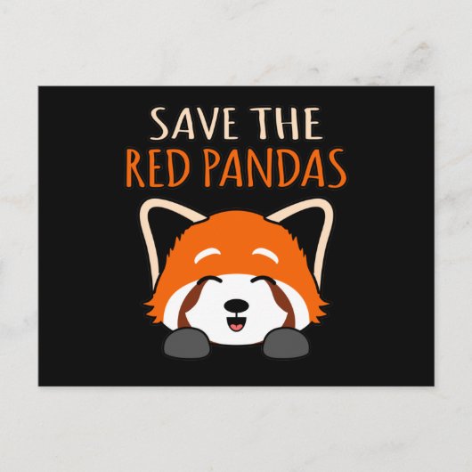 Save The Red Pandas Cute Pet Animal Panda Lover Gr Uitnodiging Briefkaart (Voorkant)