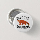 Save the Red Pandas Ronde Button 3,2 Cm (Voorkant /achterkant)