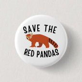 Save the Red Pandas Ronde Button 3,2 Cm (Voorkant)