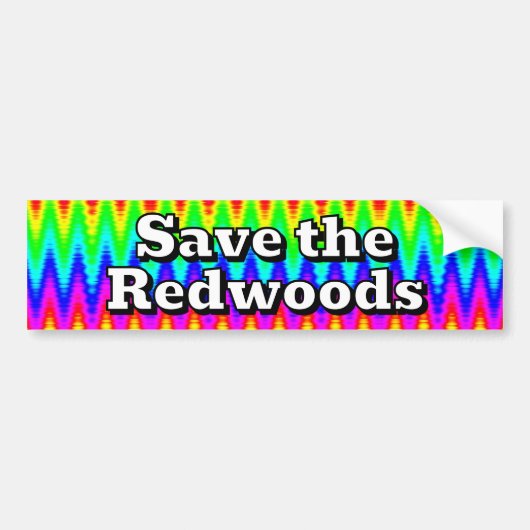 Save the Redwoods Bumpersticker (Voorkant)