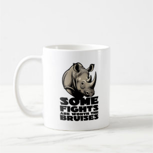Save The Rhino Weerstandsvecht Ontwerp. Koffiemok