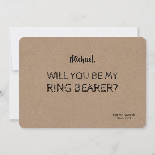 Save The Ring - Grappig Ring Drager Voorstel Kaart (Achterkant)