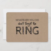 Save The Ring - Grappig Ring Drager Voorstel Kaart (Voorkant)