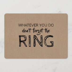 Save The Ring - Grappig Ring Drager Voorstel Kaart