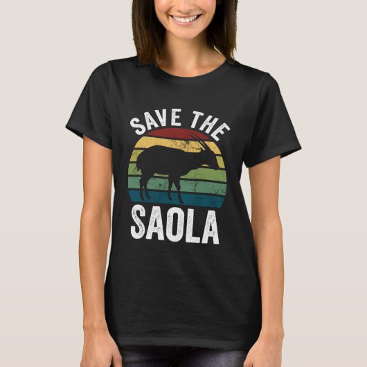 Save The Saola Wildlife Preservation Conservation T-shirt (Voorkant)