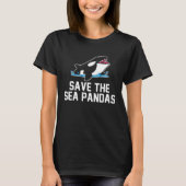 Save The Sea Pandas Orca Mammal Whale Sea T-shirt (Voorkant)