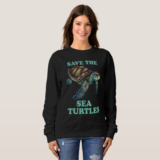 Save The Sea Turtle Trui (Voorkant volledig)