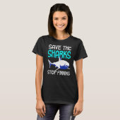 Save The Sharks Stop Finning Shark T-shirt (Voorkant volledig)