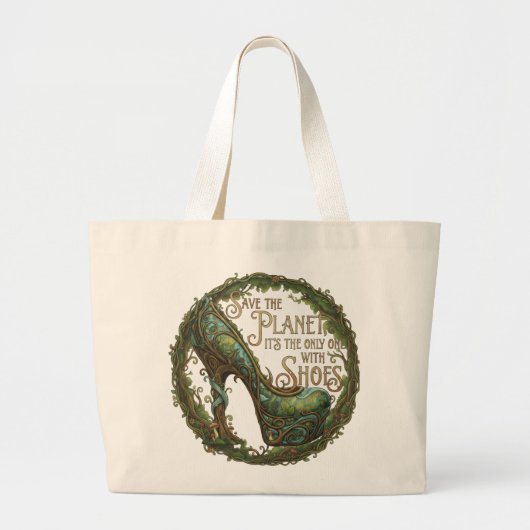 Save the Shoe Planet Multi-Function Tote Grote Tote Bag (Voorkant)