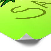 Save the Swamp Frog Love Green Poster (Hoek)