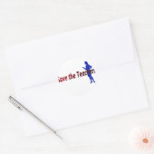 Save the Teachers (vrouw) Ronde Sticker (Envelop)