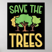 Save the Trees Jeugd Milieubewustzijn Kleding Poster (Voorkant)