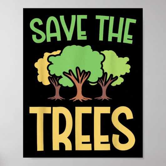 Save the Trees Jeugd Milieubewustzijn Kleding Poster (Voorkant)