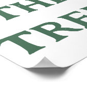 Save the Trees Rustieke Typografie Muurkunst Poster (Hoek)