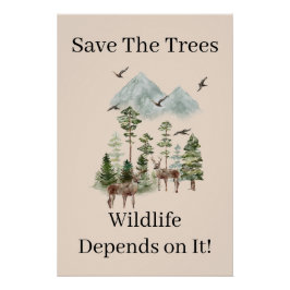 Save the Trees Wildlife hangt af van het afdrukken