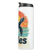 Save The Turtles Animal Rights Sea Turtle Retro St Thermosbeker (Geroteerd rechts)