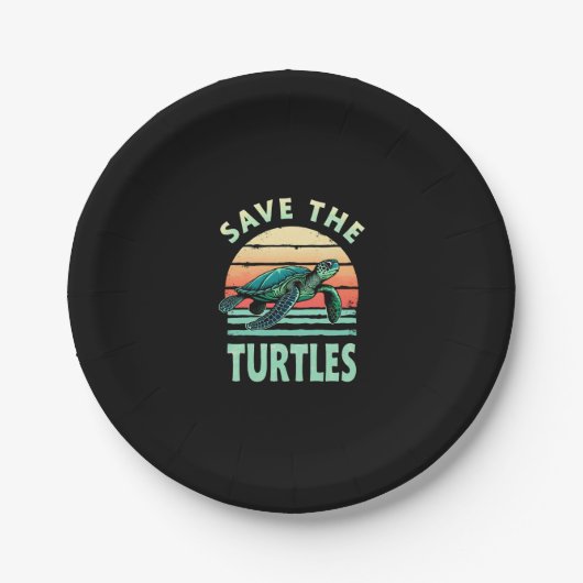 Save The Turtles Animal Turtle Pet Lover (1) Papieren Bordje (Voorkant)