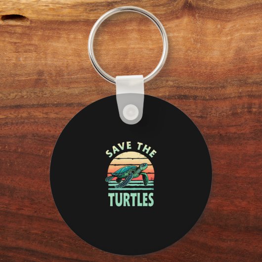 Save The Turtles Animal Turtle Pet Lover (1) Sleutelhanger (Voorkant)