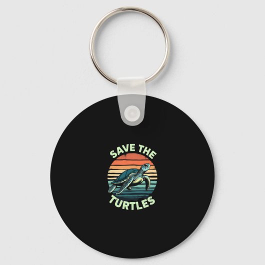 Save The Turtles Animal Turtle Pet Lover (2) Sleutelhanger (Voorkant)