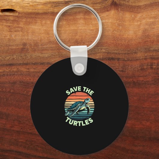 Save The Turtles Animal Turtle Pet Lover (2) Sleutelhanger (Voorkant)