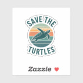 Save The Turtles Animal Turtle Pet Lover (2) Sticker (Vel)