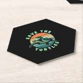 Save The Turtles Animal Turtle Pet Lover (3) Kartonnen Onderzetters (Schuin)
