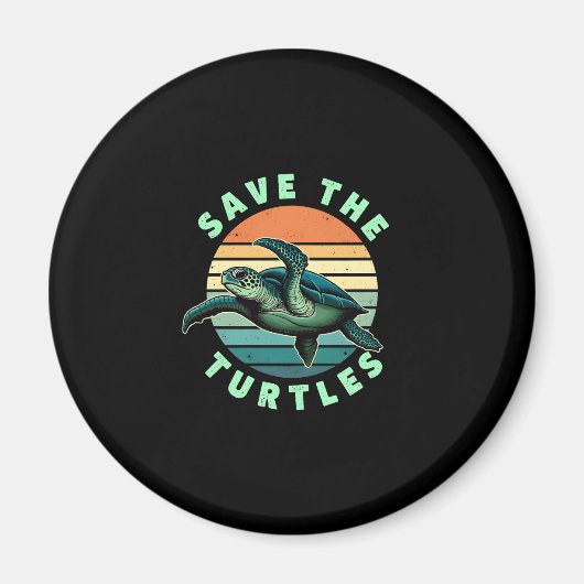 Save The Turtles Animal Turtle Pet Lover (3) Magneet (Voorkant)