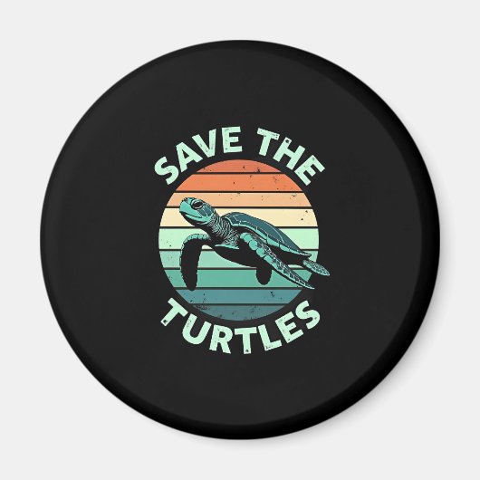 Save The Turtles Animal Turtle Pet Lover (4) Magneet (Voorkant)