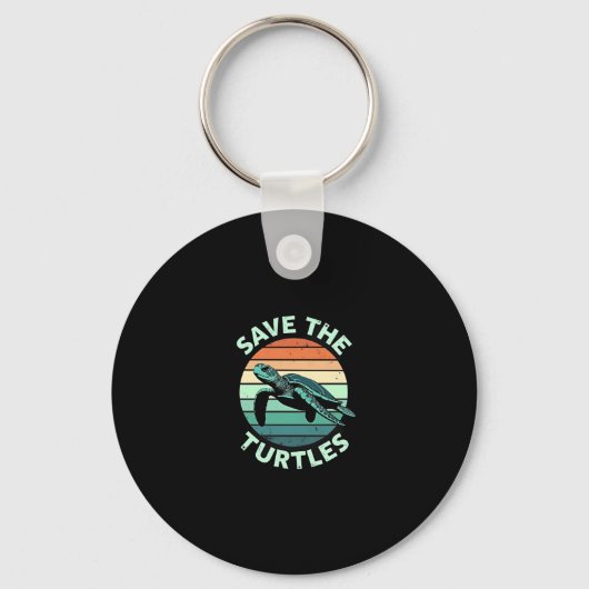 Save The Turtles Animal Turtle Pet Lover (4) Sleutelhanger (Voorkant)