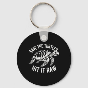 Save the Turtles hebben een rauwe sarcastische Hum Sleutelhanger