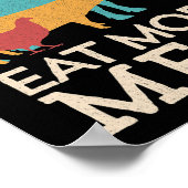 Save The Vegetables Eet meer vlees BBQ grillen Poster (Hoek)