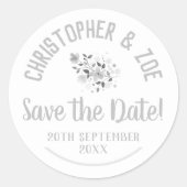 Save the Wedding Date Classic Ronde Sticker (Voorkant)