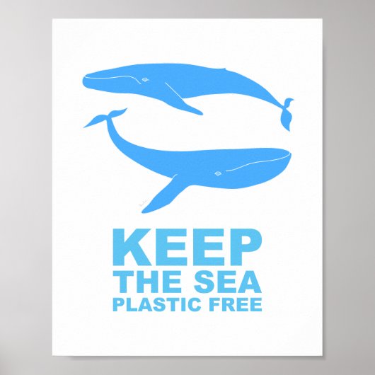 Save the Whales · Keep the Sea Plastic Free Apron Poster (Voorkant)