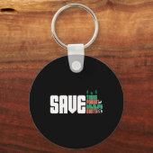 Save the World Natuur Protection Environmental Pro Sleutelhanger (Voorkant)